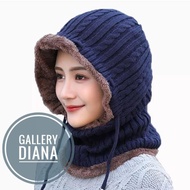 Men's and Women's Winter Knitted Scarf Beanie Hat Winter Beanie Hat Korean Women's Fashion Hat