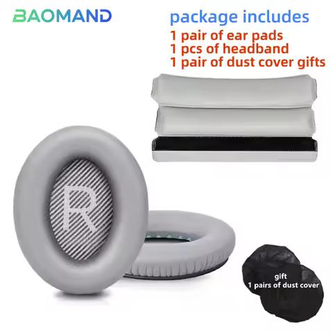 1 set Ear Pads Earpads Headband for BOSE QC35 for QuietComfort 35 & 35 II Headphones Memory Foam Ear