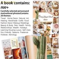 Onemetertop 1100+ Vision Board Book, Vision Board Supplies For Women, Vision Board Clip Art Book, Vi