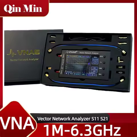 VNA6 Vector Network Analyzer 1M-6300MHz Dual-Port Handheld Device S11 S21 Antenna Analyzer 4-Inch Di