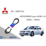 Front Engine Belt MITSUBISHI Lancer 4G93 1.8 (2001-44) [4PK775]/Alternator AC Delco