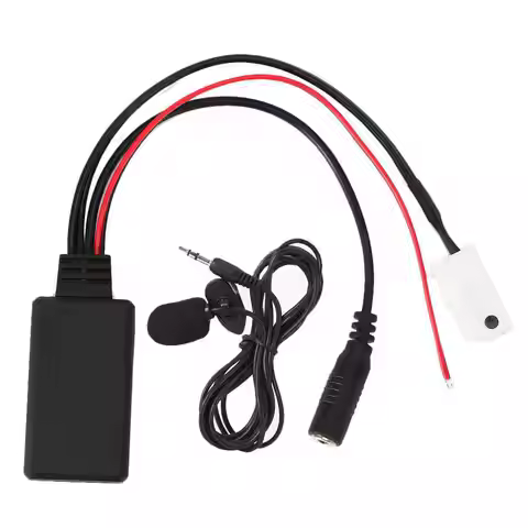 12 Pin Car Bluetooth Audio MP3 AUX Receiver Cable Adapter with Microphone for Mercedes‑Benz W169 W22