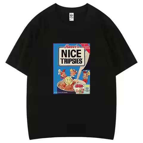 Nice Tripsies Cotton T Shirt Xanax LSD MDMA Acid Psychedelic Trippy Xtc Ecstasy Party Rave Q Dance D