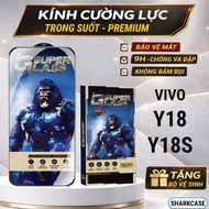 Vivo Y18, Y18S premium full screen tempered glass shark case phone screen protector
