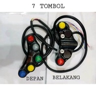 Saklar Domino 5 Tombol 2 Tombol 7 Tombol Kanan Kiri Model Ducati Ducabike Holder On Off Dim Jauh Dek
