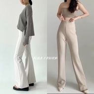 Flare Pants - Highwaist Flare Pants - Premium Scuba Women's Cutbray Pants