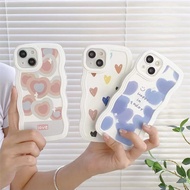 Samsung Galaxy J4 J6 Plus J5 J7 J2 Pro J7 Prime A7 2018 Phone Case Graffiti White Oil Love Heart Wavy Edge Soft TPU Cover