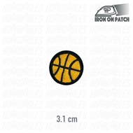 Basketball 3cm XS Orange Ball Game Sport Iron On Sew DIY Decor Embroidered Patch Badge