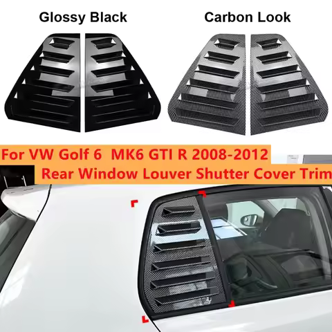 Pair Rear Side Window Trim Spoiler For VW Golf 5 Golf 6 Golf 7 MK5 MK6 MK7 MK7.5 2003-2020 Window Sh