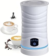 Milk-Frother, 4-in-1 Milk-Steamer-and-Frother, Hot & Cold Foam Milk Warmer with Temperature Control,