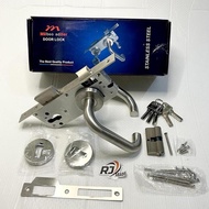 Handle Gagang Kunci Pintu Rumah Pisah Rosed Rollset Stainless Set MULLER 8002