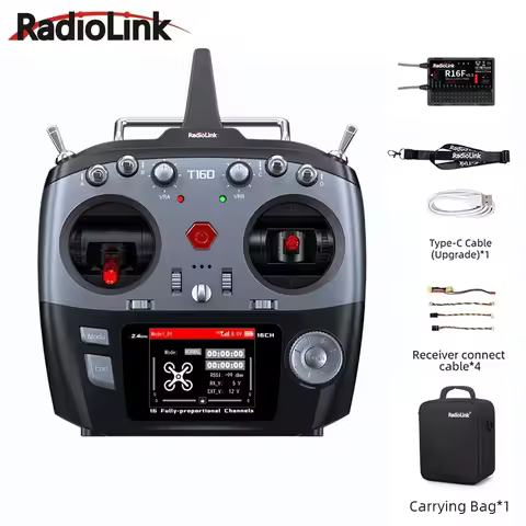 Radiolink T16D 16 Channels 2.4G RC Transmitter and R16F Receiver Support ELRS Module 3ms Response fo