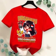 UNISEX AUGUST 17TH CHILDREN'S TOP BOYS' AND GIRLS' CLOTHES/ AUGUST 17 CHILDREN'S INDEPENDENCE T-SHIR