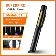 SUPERFIRE J01 4 In 1(UV/LED/COB)  5W Laser Flashlight Work Light Waterproof Multi-Function Magnetic 