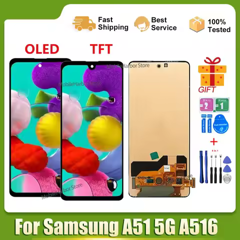 A516 OLED Screen for Samsung Galaxy A51 5G A516 A516F LCD Display Touch Screen Digitizer Replacement