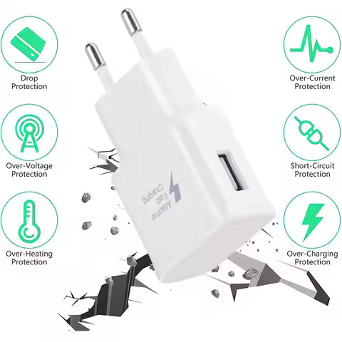 USB Charger Fast Charger and USB C Charger 1.2m, Suitable for Samsung Galaxy S22 S21 S20 S10 S9 S8 A