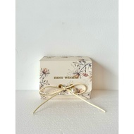 [50 - 100 PCS] 7.5CM CREAM COLOR BOX WITH JEWELS for tea, cakes, candy, chocolate