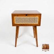 Rattan Bedside Table/ Teak Wood Bedside Table Bedside Table