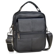 Fashion Genuine Leather Men Handbags Small Flap Men's Shoulder Bag Casual Office Messenger Bags Male Casual Crossbody Bag