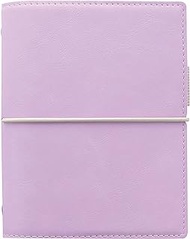 Filofax Domino Soft Organizer, Pocket Size, Orchid - Leather-Look, Soft Tactile Cover, Six Rings, Week-to-View Calendar Diary, Multilingual, 2024 (C022609-24)