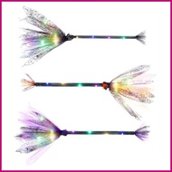 Witch Broom Kids Halloween Witch Broom with LED Lights Witch Costume Accessories Kids Witches Broom 