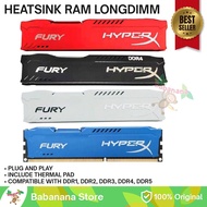 Heatsink Heatspreader RAM DDR2 DDR3 DDR4 DDR5 Fury HyperX