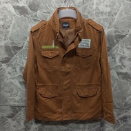 jaket pria parka casual JBOOM coklat Sz L bagus polos tebal