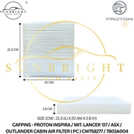 PROTON INSPIRA / MIT. LANCER '07 / ASX / OUTLANDER CABIN AIR FILTER ( PC ) CW758277 / 7803A004
