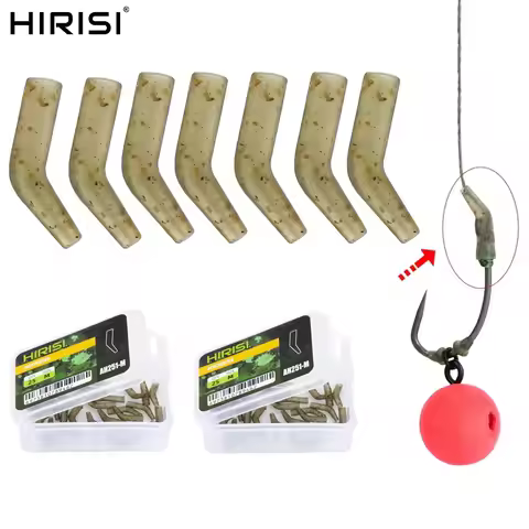 Hirisi 25pcs Carp Fishing Hook Kickers D Rig Kicker Aligners Hooks Sleeves Rigs Anti Tangle Sleeves 