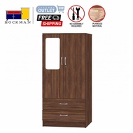 2.5 Feet Wardrobe Cupboard Mirror 8806 Wenge / 5806 Walnut Almari Baju Bilik
