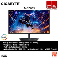 GIGABYTE MO27Q3 Gaming Monitor QD-OLED 2K 360Hz (2560 x 1440)(QHD)  0.03ms GTG