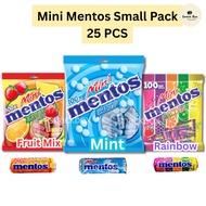 Mini Mentos Roll Mentos Chewy Candy Fruit Mix / Mint / Rainbow Small Pack 25pcs Halal