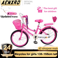Aenxrd girl‘s bike Children's bicycle Suitable for height 135-155cm Free car basket（20 inci）