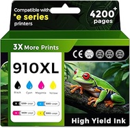 910XL Ink Cartridges Combo Pack Replacement for HP 910 XL Ink Cartridges Black and Color HP910 HP910