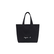 Agnes b. VOYAGE Tote Bag Cotton Tote Voyage Brand Bag (Black)