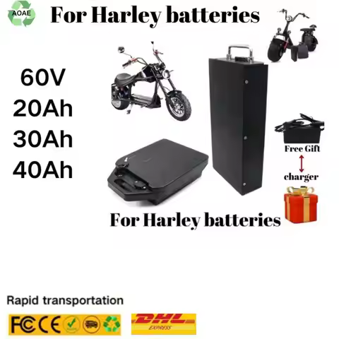 For Harley 60V 20Ah 30Ah 40Ah Electric Motorcycle 18650 Lithium Battery Suitable Electric Scooter Ba
