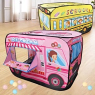 Children Play Tent Kids Bus Folding Police Fire-Engine Ice-Cream School Bus Tent All Time Favourite