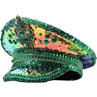 【Ready Stock】 Fashion Woman Bride Navy Hat Wedding Military Hat Bachelorette Party Captain Hat