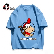 Ready Stock | Women's T-Shirt Diddy Kong Monkey Print 100% Cotton Tshirt