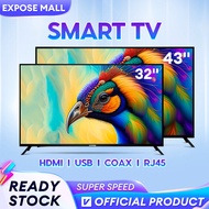 TV 32 inch Smart Television 4K Netflix 32"/43" EXPOSE LED TV Murah 4K UHD Android 12 With HDMI/USB 5