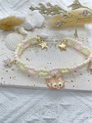 原創手作正版disney duffy linabell 耳環改裝手鍊