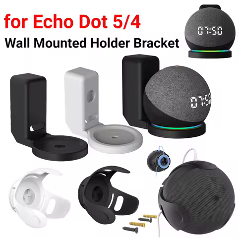 Wall Mount Hanger Holder For Amazon Alexa Echo Dot 5/4 Speaker Stand Bracket With Cord Stand Space S