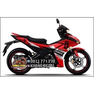 Removable sticker for Exciter 155 Ohlins red car