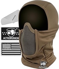 ACTIONUNION Tactical Airsoft Balaclava Mesh Mask Set
