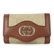 Gucci GG帆布和小牛皮鑰匙包 [二手]