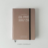 Sổ tay ghi chép công việc học tập sổ ghi chú A5 Crabit dot grid bìa cứng 140 trang - Phê Phin Collec