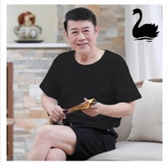SWAN SHOGUNAVO Kaos Oblong Pria Swan Brand - Type Premium Hitam