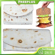 Burrito Wallet Tortilla Purse Creative Travel Card Holder Organizer with Zipper Pocket Novelty Walle