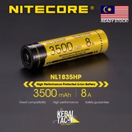 NITECORE NL1835HP - 3500mAh Rechargeable 18650 Battery - ORIGINAL - Ready Stock in MALAYSIA from KEDAI TAC-T