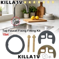 KILLA1V 1Set Tap Faucet Fixing Fitting Kit, M8 Bolt Washer Plate Faucet Accessories, Plastic Rubber 
